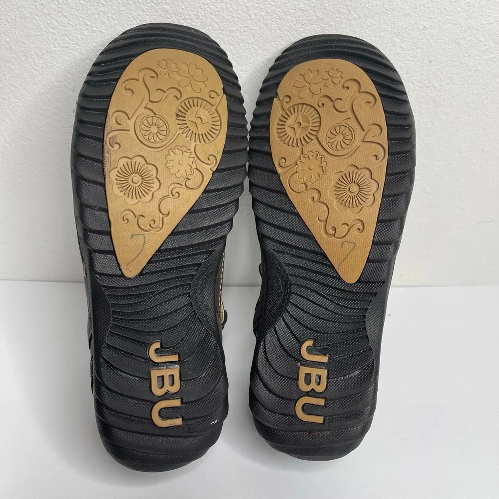 JBU by Jambu Brown Vegan Leather Mary Jane Walking Shoes Size 7 Fishermancore